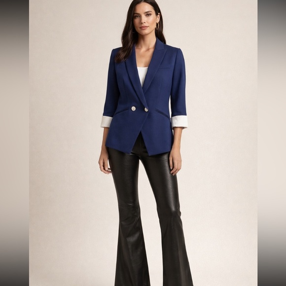 Veronica Beard Jackets & Blazers - VERONICA BEARD Obie Marine Dickey Jacket navy sleeves 3/4 size 4